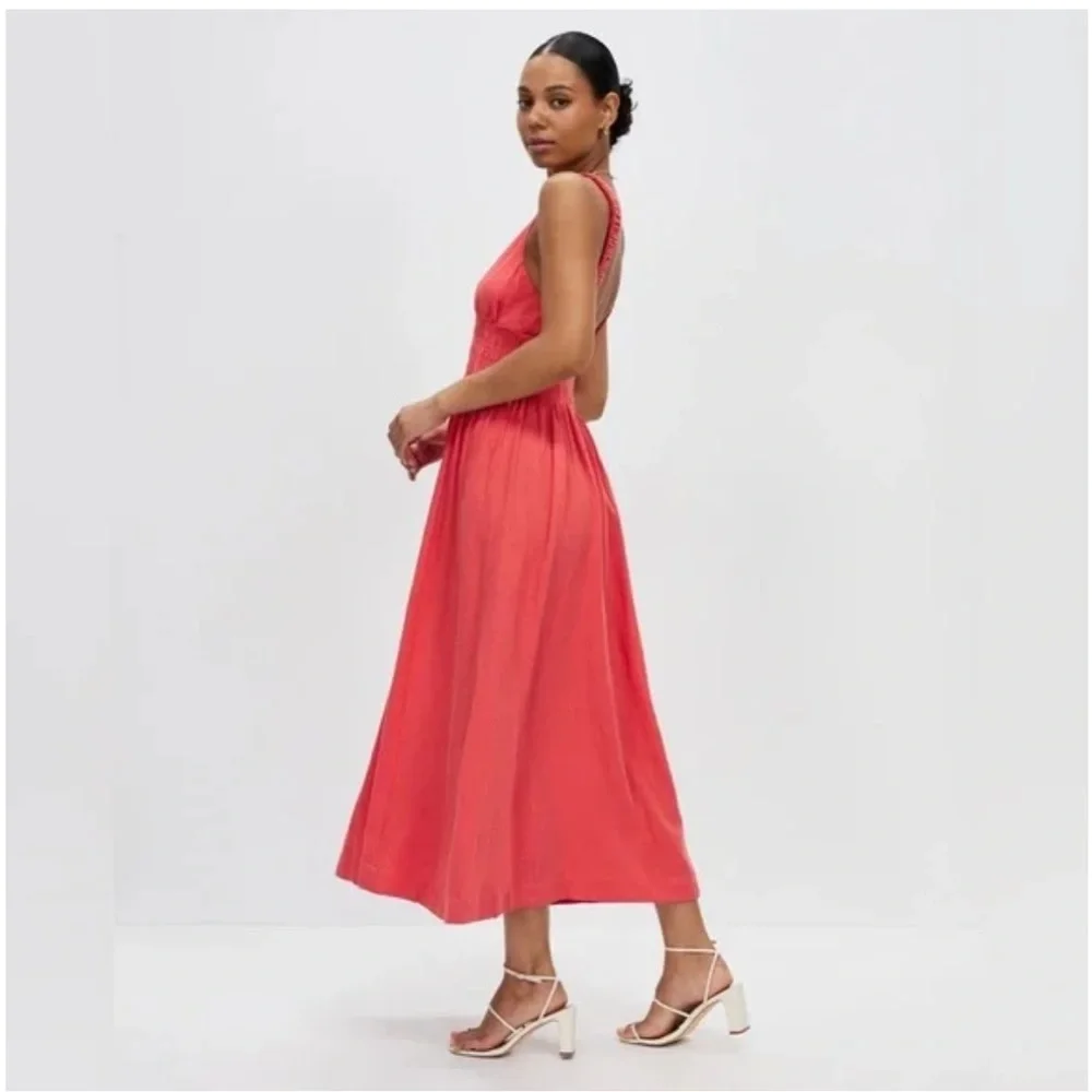 Abercrombie Coral Scrunchie Dress
